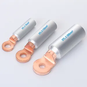 Round head ring flat friction cable lug terminals copper aluminium DTL-50mm Bimetal friction welding connectors