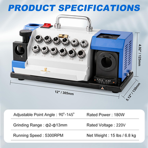 Afiladora de Brocas Podofo, Amoladora de Alta Precisión 220V 2-13MM <span class=keywords><strong>para</strong></span> Brocas de Carburo de Tungsteno y Acero de Alta Velocidad, Fácil de Usar - Product Image 5