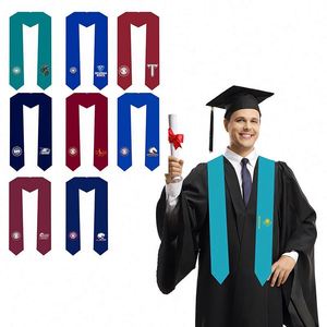 Banda de Graduación con Emblema Nacional de Kazajstán para Estudiantes de Intercambio (Solo Lavar a Mano) - Product Image 1