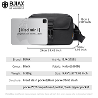Tas Selempang Urban Anti Air Bahan Nylon Ringan 0,29kg Ritsleting YKK Gesper Magnetik Tas Kasual Pria
