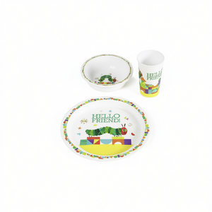 Juego de Vajilla Infantil, Plato, Taza, Tazón, Porcelana, Diseño Hello Friend, Comedor para Niños - Product Image 2