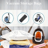 Sacs de rangement sous vide en plastique PE personnalisés avec fermeture éclair et impression flexo pour vêtements et chaussures - Sacs de rangement recyclables pour économiser de l'espace