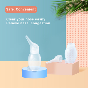 Aspirador nasal de material de silicona para bebés recién nacidos, pingüino suave, Punta larga, succión Nasal, herramienta de limpieza, aspirador Nasal - Product Image 4
