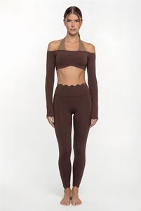 Ensemble de yoga 2-en-1 léger et respirant pour <span class=keywords><strong>femme</strong></span> - Tenue de sport amincissante pour Pilates et gym - Product Image 3