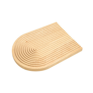 Nordic Style Water Ripple Wooden <b>Tray</b> Beech Wood Natural Color Serving <b>Tray</b> For Home Hotel <b>Tea</b> Coffee - Product Image 5
