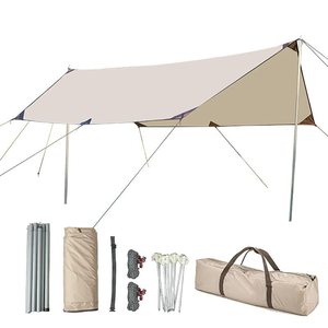 NOVISON Light Waterproof Sunshelter Outdoor Furniture <b>Tarp</b>-Portable Foldable Design with Polyester Rip Stop Material - Product Image 1