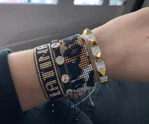 Latest Hot Sale Fashion Glamour Micro-Paved Leopard Print Alphabet Diamond Miyuki Bracelet Jewelry Accessory For Women