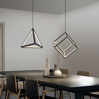 Hogar sala de estar pasillo decoración iluminación Led lámpara de techo moderno diseño geométrico elegante techo LED araña