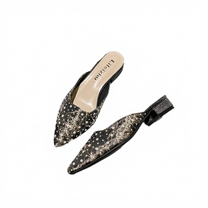 Nouvelles sandales d'été sexy pour femmes Baotou à talon épais et antidérapantes, grandes tailles - Product Image 3