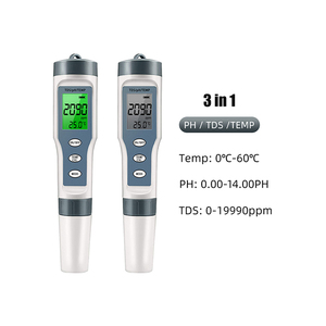 เครื่องวัดความบริสุทธิ์ของน้ำแบบปากกา PH TDS EC เกลือน้ำ วัดอุณหภูมิ เครื่องวัดสำหรับระบบไฮโดรโปนิกส์ - Product Image 3