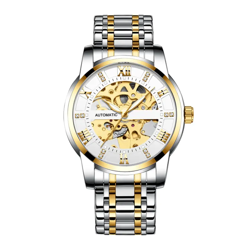 Business Luxury Hollow Out Reloj De Hombre Wrist Watch OEM Custom High End Automatic Mechanical Watches For Business Men