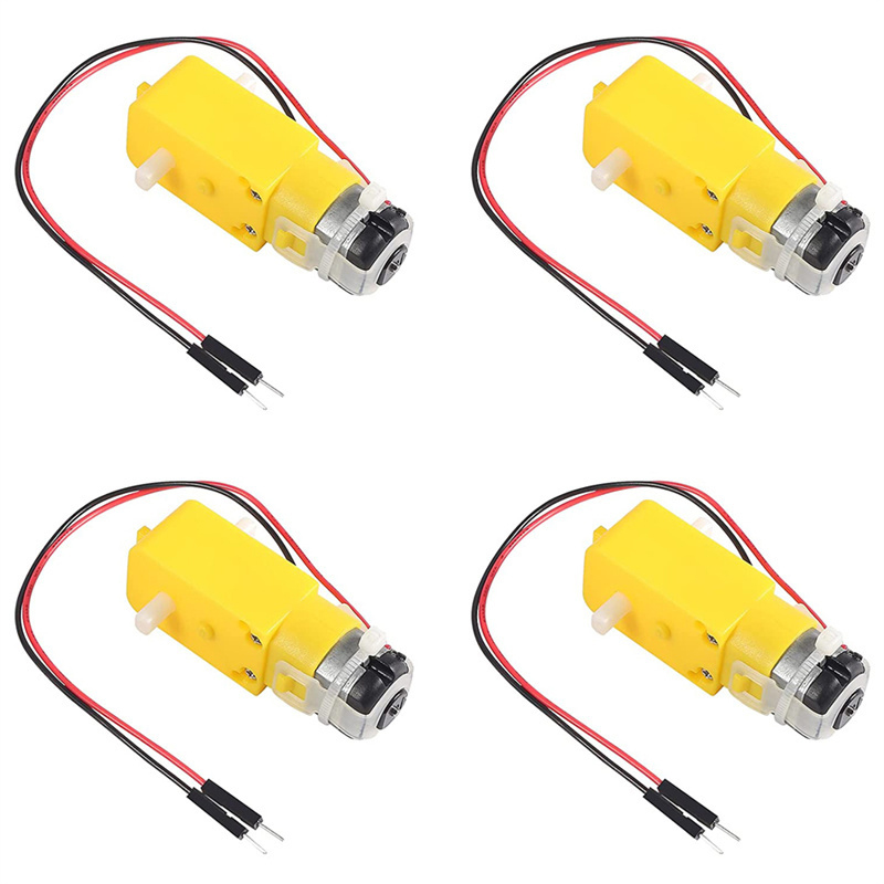 Dupont линия DC мотор-редуктор мотора ТТ 1:48 Магнитный съемник для жестких бирок для электронного отслеживания товара, 2 колеса четырёхколёсный вагончик с будьте осторожны за рулем «Робокар Поли» с резиновыми колесами