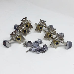 Clavijas de Afinación de <span class=keywords><strong>Guitarra</strong></span> de Acero con Doble Orificio y Cabeza Redonda Pequeña, Electrochapadas, Eje de Cuerda Estándar, Revestimiento Uniforme, Hermoso Color - Product Image 1