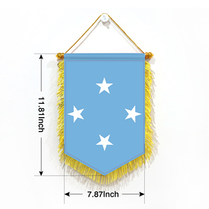 Mini 20x30cm Pennant Car Flags Federated States of Micronesia Wall Decor Display Accessories <b>Small</b> Ornaments for Hanging - Product Image 3