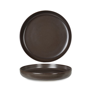 Rinart Reactive <b>Brown</b> Bowl Premium Digital Print Fine China 22 x 4 h cm for Restaurant Hotel Supplies Wholesale Tableware - Product Image 1