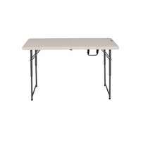 Table pliante portable de 1.2 m pour la formation environnementale à la maison Table de décrochage de nourriture en plein air Table pliable en plastique