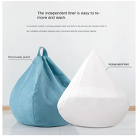 Housse de pouf Lazy BeanBag sans rembourrage, imperméable, pour chaise longue, pouf, canapé, tatami, salon