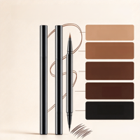 Stylo à sourcils liquide personnalisé avec logo, pointe double, effet microblading, waterproof, résistant à la transpiration, longue tenue, naturel