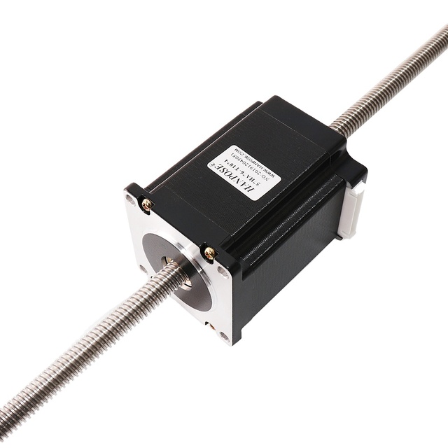 Through Screw Motor 57HA76-T10*4 Length 300mm 189N.CM  Nema 23 Stepper Motor 12v Linear Motor for 3D Printer Monitor Equipment