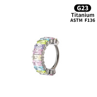 Boucles d'oreilles anneau Getta Candy, bijoux de corps, cartilage d'oreille, septum de luxe, titane G23, anneaux clicker en titane, usage quotidien, vente en gros