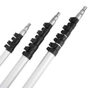 Cepillo de limpieza de 12 metros, conexión de <span class=keywords><strong>aluminio</strong></span>, poste de extensión telescópico de fibra de carbono redondo, mástil de fibra de vidrio de longitud personalizable - Product Image 1