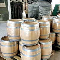 Vente en gros de tonneaux en bois de vin de 30 litres à 50 litres | Tonneau en bois de chêne naturel pour le stockage du rhum/whisky