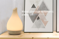 Diffuseur d'huile essentielle ultrasonique d'air en bois grain de bois et humidificateur d'arôme de nébulisation d'arôme d'aromathérapie en verre
