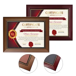 Mondon Eco-friendly College Wide Diploma Frame Graduation Certificate Frames Multiple Design Wooden Document Frame