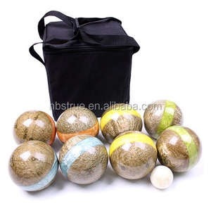 Ensemble de boules de pétanque en résine de 72 mm, 8 pièces, couleurs mélangées, jeu en plein air, 720 g, sac en nylon - Product Image 2