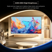 Projecteur portable Touyinger Q13 Game 4K Full HD 3200 ANSI avec dissipation thermique intégrée, 2G 32G, Smart TV, Cinéma, Vidéo, Film
