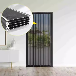 Nhà Máy Giá xếp li muỗi <span class=keywords><strong>Net</strong></span> khung nhôm có thể thu vào Xếp Li lưới màn hình gấp cửa - Product Image 6