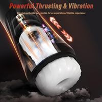 Godet de masturbation masculin télescopique rotatif chauffant, réaliste, avec fonction orale, modèle Rocket Cup, jouet pour adultes