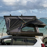 Carpa de techo moderna para 3-4 personas, modelo Desert Armor, con apertura lateral, bolsa para zapatos y toldo para camioneta 4x4