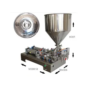 Paste Liquid Lubricants Double Head Weight Type Filling Machine Factory Price Semi Automatic 2 Nozzles Bottler Filling AC220V