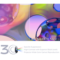 Écran de projection motorisé SCREEN PRO 4K 92-180 pouces, écran de projection anti-taches 3C pour projecteurs laser triple RGB
