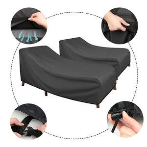 <span class=keywords><strong>Housse</strong></span> de <span class=keywords><strong>protection</strong></span> imperméable en tissu Oxford pour chaise longue d'extérieur, anti-poussière, pour mobilier de <span class=keywords><strong>jardin</strong></span>, chaise de patio et canapé - Product Image 2