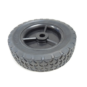 Petit pneu de roues pivotantes en caoutchouc solide de 6 pouces pour poulie de glacière avec jante et roulement - Product Image 6