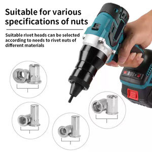 Pistola de tuerca de tornillo de tracción eléctrica inalámbrica sin escobillas de alta potencia, herramientas de baterí<span class=keywords><strong>a</strong></span> de litio de grado Industrial portátil, remachadora ciega - Product Image 1