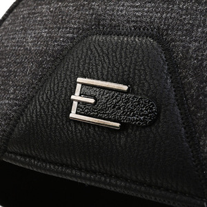Men's Winter Warm Cotton Cap With Ear Flaps Duckbill Hat Keep Warm Windproof Outdoor Adult Hat Navy Blue - Product Image 2