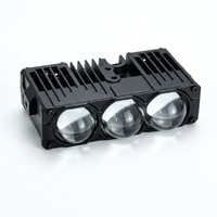 Feux de calandre à trois yeux XSUNBEAM Premium, design populaire, 6500K, étanches IP67, avec lentille de projecteur Bi-LED pour voiture