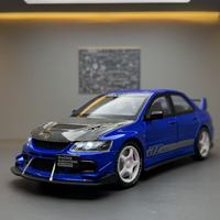 Modèle de voiture en métal authentique sous licence, moulé sous pression 1:24, LANCER Evolution IX EVO, 9ème génération, avec son et lumière, fonction pullback et portes ouvrables