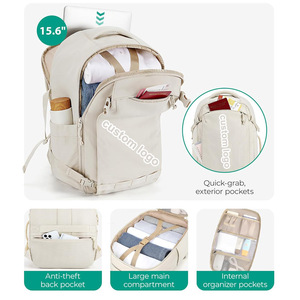 Sac à dos de voyage imperméable pour ordinateur portable, sac de week-end, sac à dos de transport, sac à dos de voyage approuvé pour les <span class=keywords><strong>vols</strong></span> en cabine, 25l, pour femmes - Product Image 3