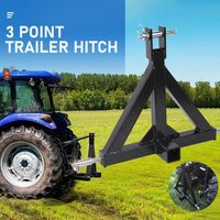 Récepteur d'attelage 3 points robuste Attelage rapide pour tracteurs de catégorie 1 Adaptateur de barre d'attelage de remorquage de 2 pouces pour remorques remorque agricole