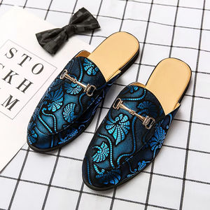 2026 Fashionable lightweight outdoor Four Seasons Half Loafer Plus Size Lazy Leather Shoes Without Heel One-legged <b>Men</b> Slippers - Product Image 2