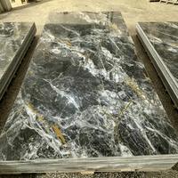 Lembaran PVC Marmer Tebal 2mm-5mm Anti Gores Papan UV Panel & Papan Dinding Dekoratif untuk Dinding Latar Belakang TV