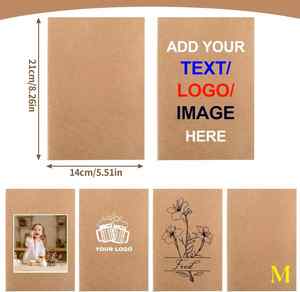 Cuaderno de Papel Kraft Ecológico Personalizado con Logotipo, Agenda, Cuaderno para Estudiantes con Páginas Rayadas, Encuadernado con Hilo - Product Image 2