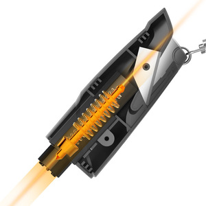 Smarlan Brise-vitre d'urgence Mini marteau de sécurité pour voiture en acier inoxydable noir PCABS 30g Porte-clés - Product Image 2