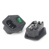 Prise électrique 12 V, 10a, 250V AC, avec interrupteur à bascule et support de fusibles, IEC 3/4 C14, 320 broches