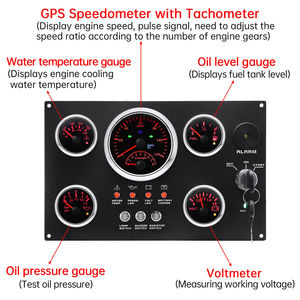 Gösterge paneli 12V yakıt seviyesi su sıcaklığı yağ basıncı ile 5 ölçüm seti - Product Image 5
