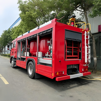 Camion-citerne de lutte contre l'incendie HOWO, nouveau modèle, diesel, 4000L, pour poudre sèche et produits chimiques, avec réservoir N2, transmission manuelle, 251-350HP, 4x2/6x4